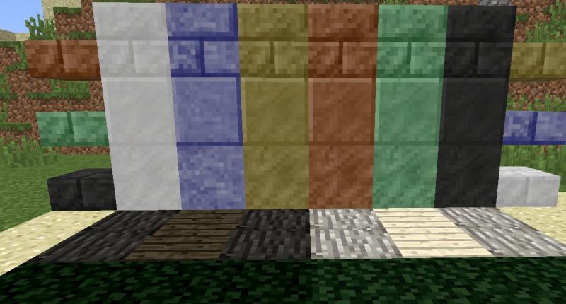 Wall with all the construction blocks of Rocks 1.0