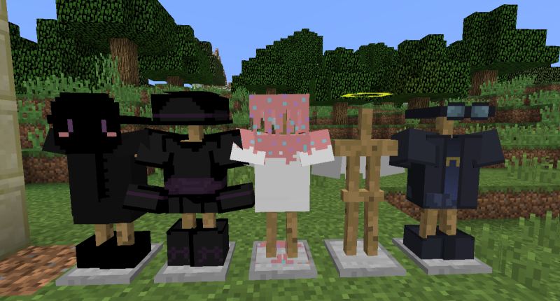 this is how they will look like when you wear them. some of them have effects/particles. The actual Costumes