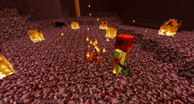 Fire Spirit, Demon, Shadow Spider (Background) Nether Expanded Mobs