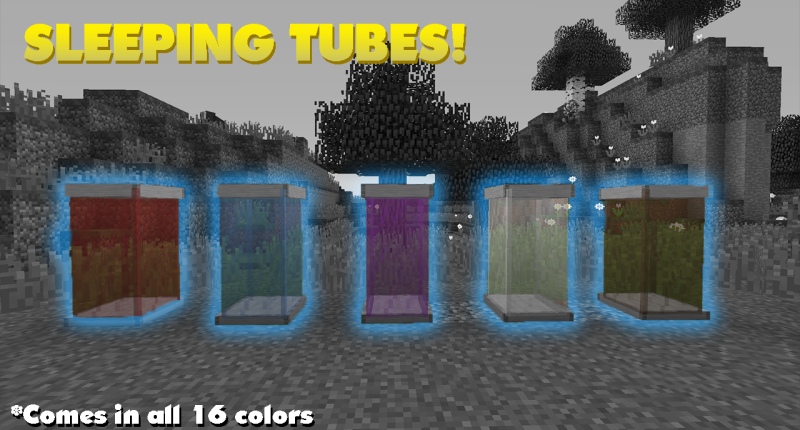 5 of the 17 Sleeping Tubes