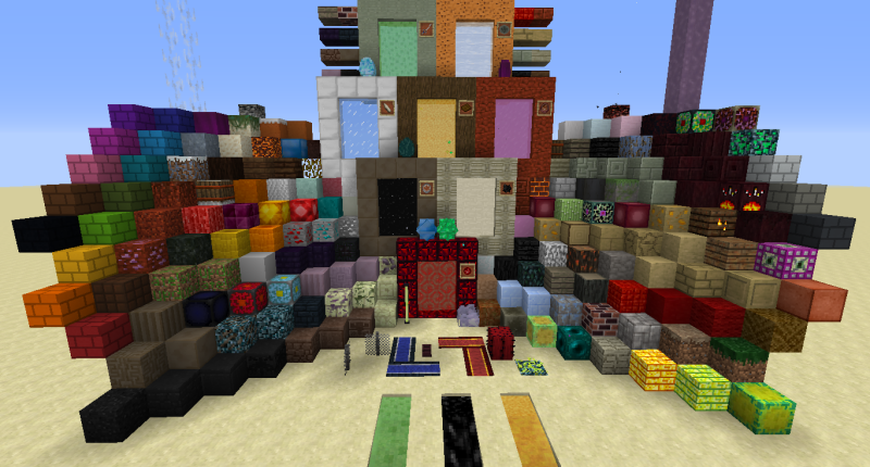 All blocks, portals, and igniters