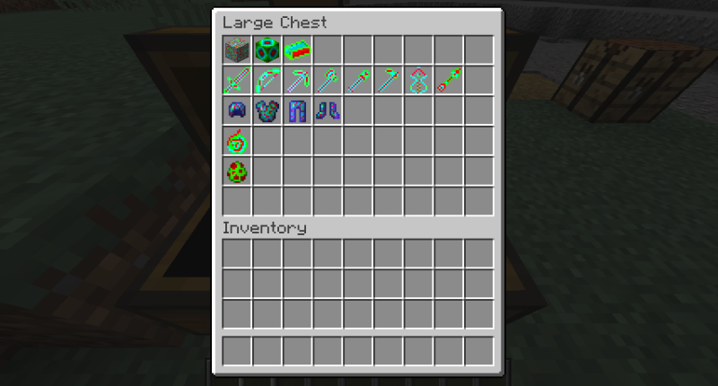 These are all the items in this version of the mod