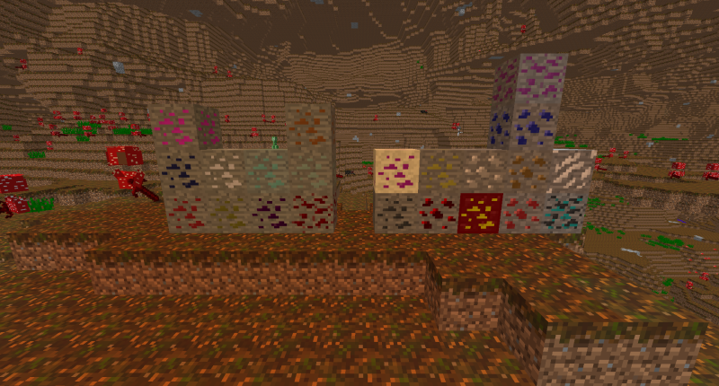 This is what the mod is named for. The left set is the tiers, while the right are more utility. Ores