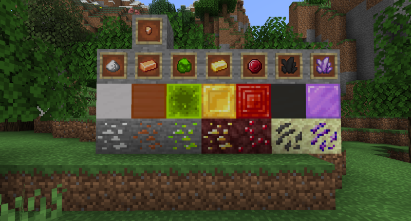 NEW ORES New Ores ; Salt, Copper, Uranium, Nether Gold, Nether Ruby, Ender Quartz, and Ender Amethyst