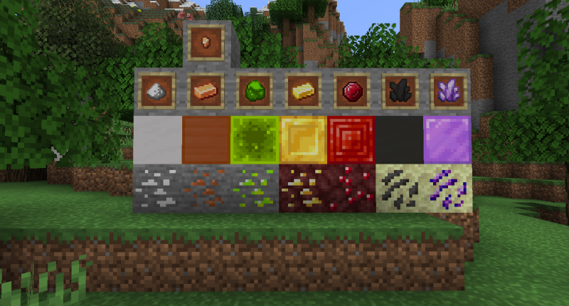 New Ores ; Salt, Copper, Uranium, Nether Gold, Nether Ruby, Ender Quartz, and Ender Amethyst