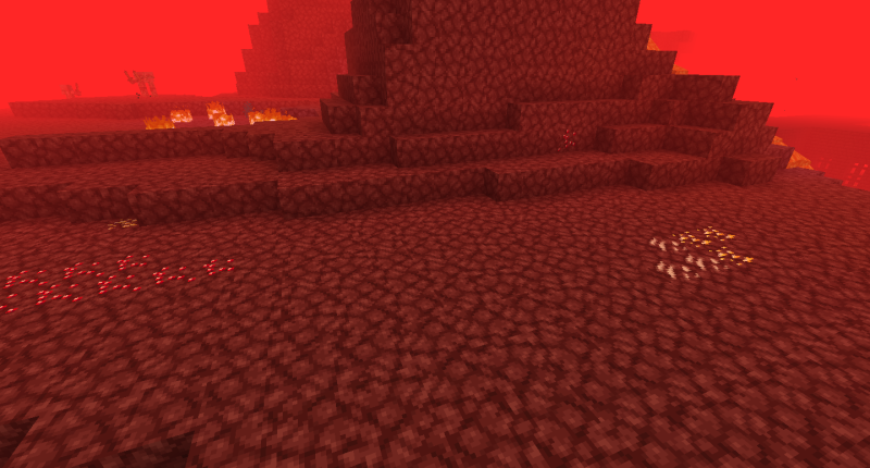 Nether Ruby And Nether Gold Naturally generating Nether Ruby And Nether Gold Ores.
