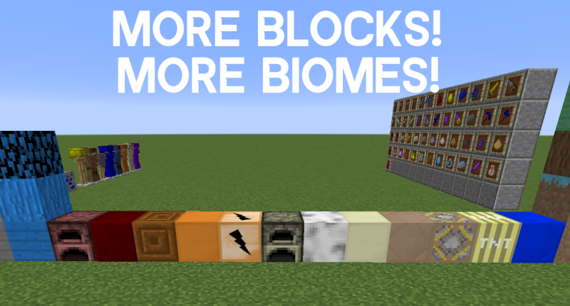 Lots of new blocks Blocks for you to craft and use!