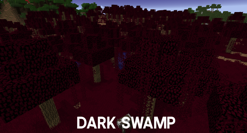 Dark Swamp A deep red biome that is very dark