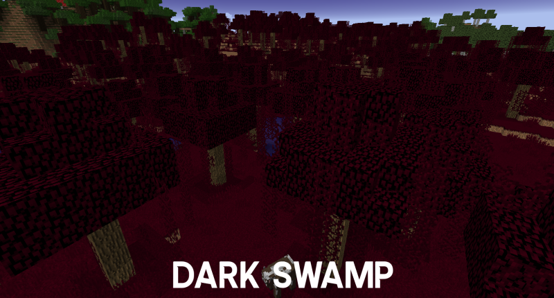 A deep red biome that is very dark