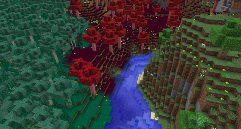 Rubywood, Greywood swamp and Nutwood biomes New Biomes
