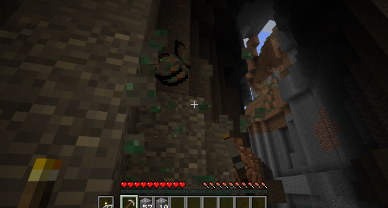 Copper ore can be found anywhere from y=131 to y=45. It is a very common ore and doesn't require to be smelted to craft copper ingots. It can eventually be combined with tin to make bronze. Copper Ore