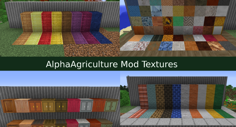 New Textures available to make in Survival Mode in AlphaAgriculture mod New Textures