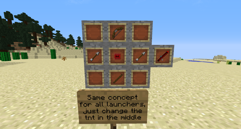 how to make tnt launchers minecraft