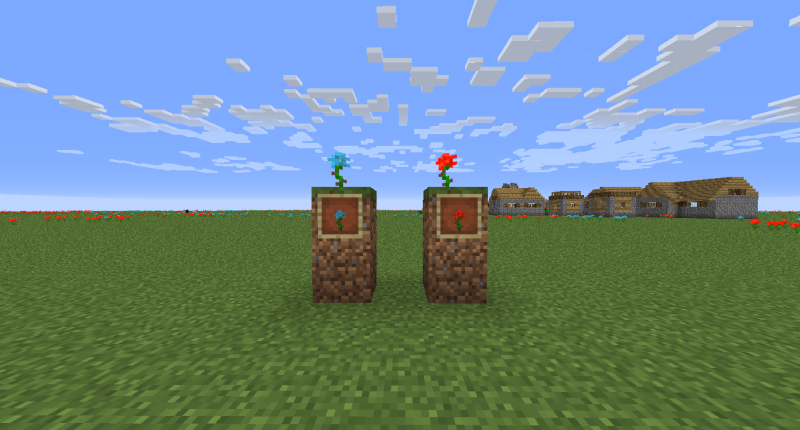 This simple mod adds back the forgotten blue and red rose into modern day Minecraft