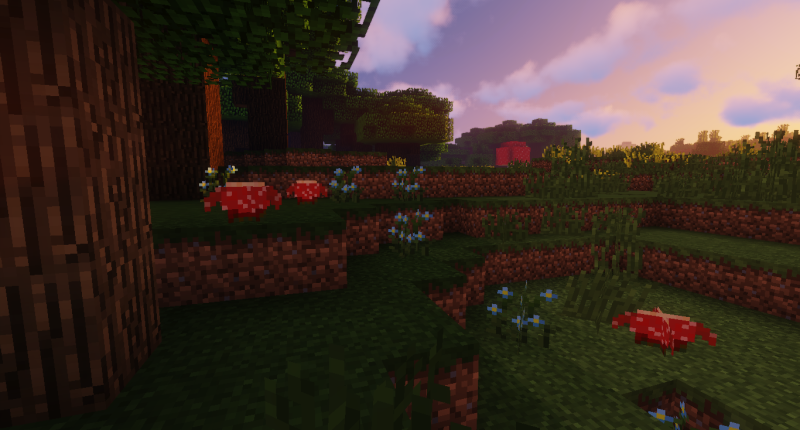 Rafflesia and Flax, naturally spawned in a roofed forest biome.