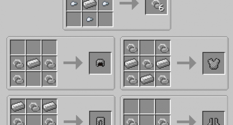 minecraft iron armor recipe