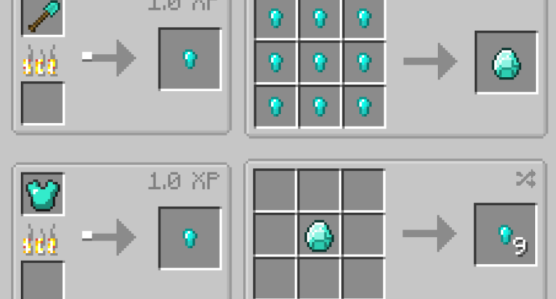 Smelt diamond armor to get diamond nuggets which can be crafted into diamonds