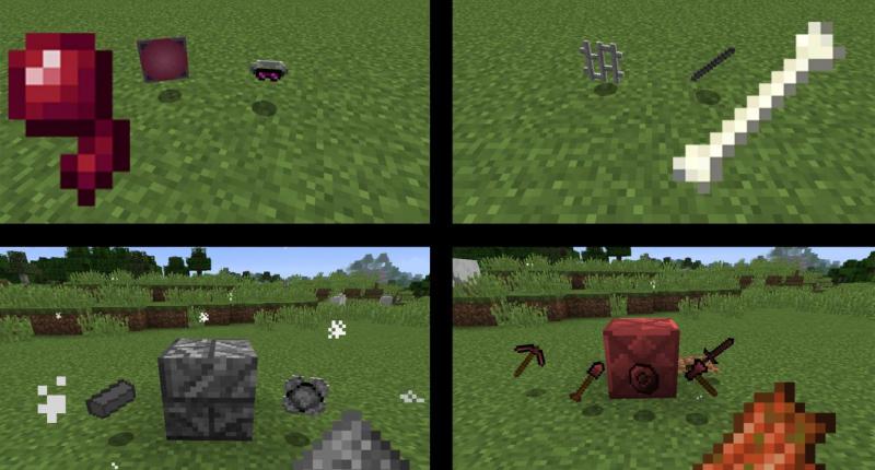 New items and recipes for each of the four main mob drops (rotten flesh, bones, gunpowder, spider eye)!