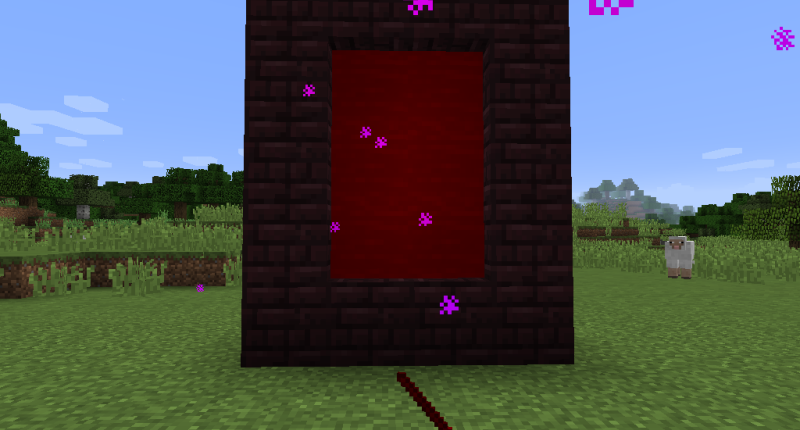 A new dimension full of dangerous mobs! (Be careful breaking the portal...)