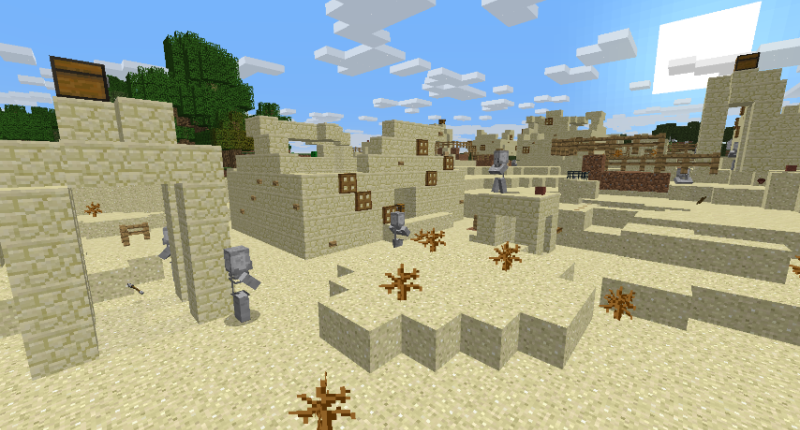 Ruined Village (With Skeleton Villagers)