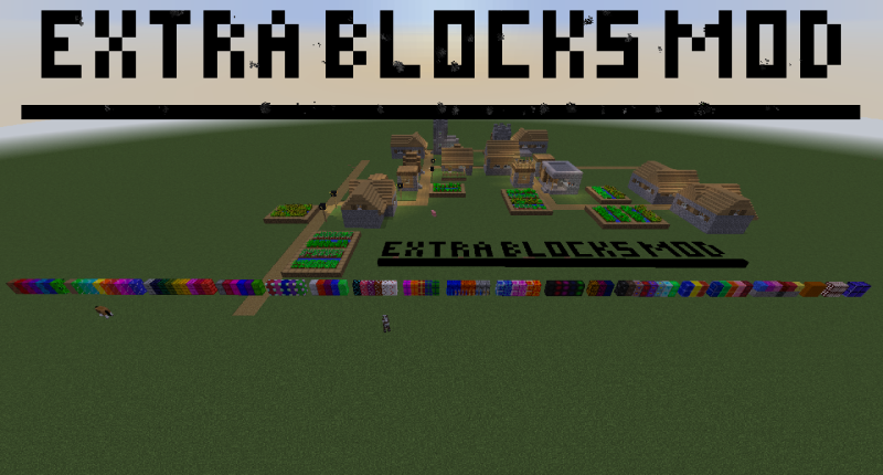 Extra Blocks Mod (Showcase of all blocks in a row)