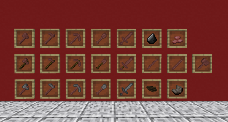 All of the current items in the mod