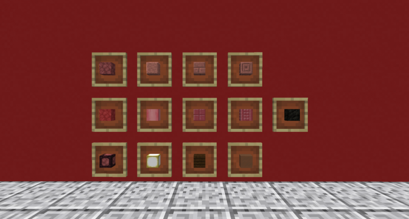 All of the current blocks in the mod