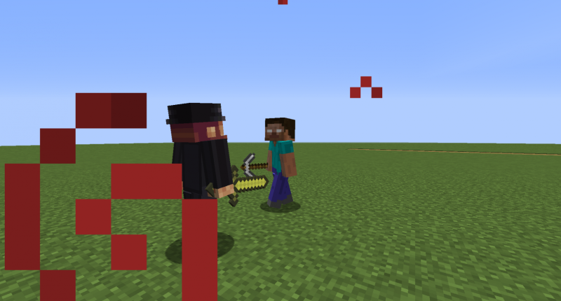 notch and herobrine fighting