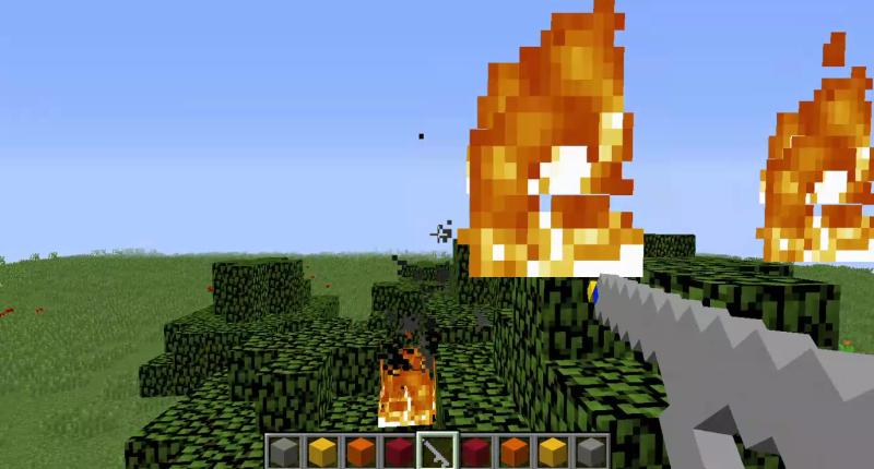 Burn stuff with the flamethrower!