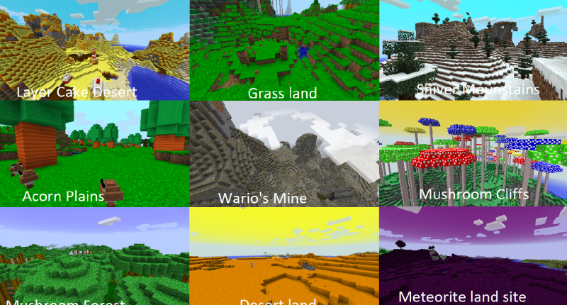 Biomes (from version 0.3, will be updated)