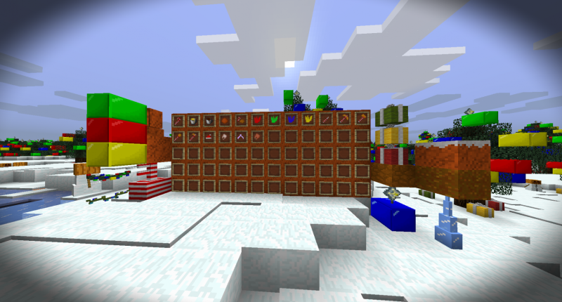 All of the items/blocks in the Christmas Mod