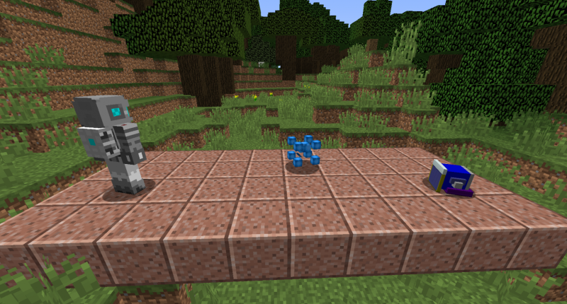 A picture of 3 of the mobs in this mod (but they didn't want to face the camera.)