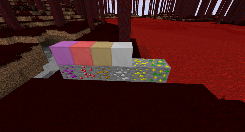6 New Ores to find! Amethyst, Ruby, Copper, Silver, Glowstone, and XP!