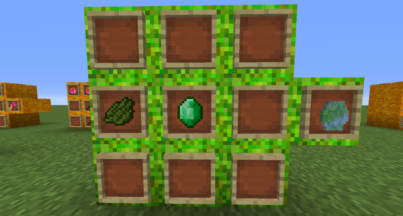 this is the dark emerald, that can be crafted like image shown, and can craft swords and tools (crafted like normal swords/tools)
