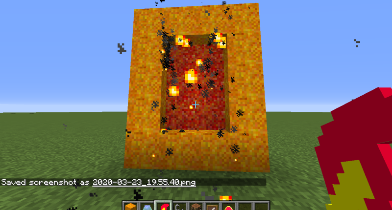 and the fire dieminsion is made by a fire world igniter (that can be crafted by a flint and steel in the 2nd row and the fire crystal below it)