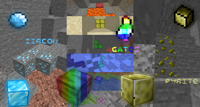 3 more ores (one of them having 6 variations) in 1.1. We already have more Agate colors than in the original.