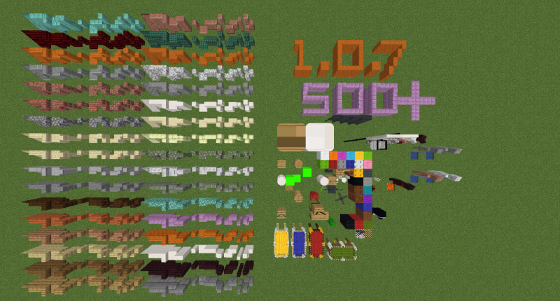 New Blocks Introduced in update 1.0.7 500+ Blocks!