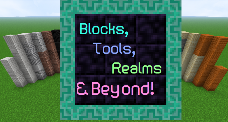 Logo of the mod with new stone variants in the background.