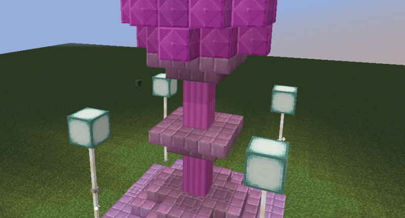 A structure made using a combination of vanilla and modded blocks