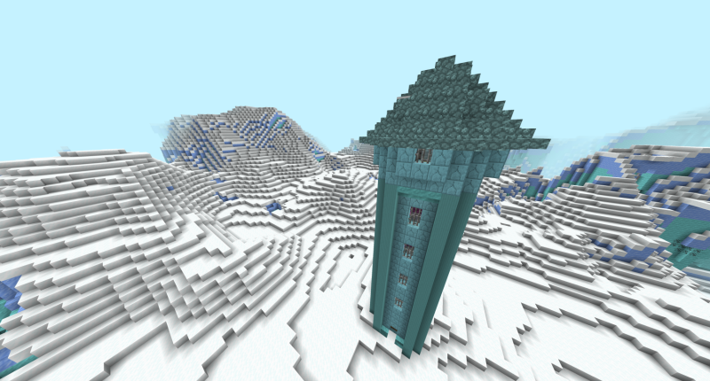 A Mage's Tower Among Winter Mountains