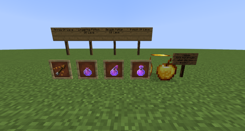 Items in the mod