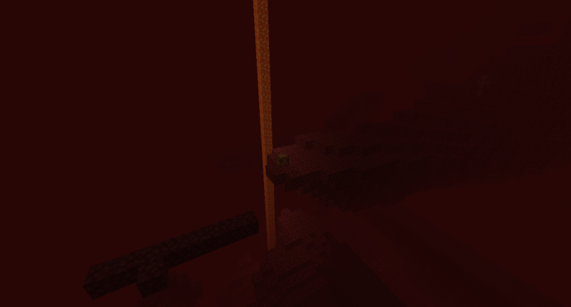 a naturally spawned treasure chest in the nether