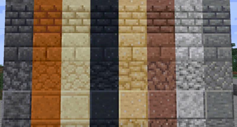 All new blocks, plus some vanilla ones in version 1.2