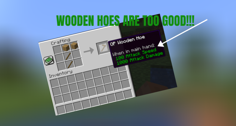 The wooden hoe is too good