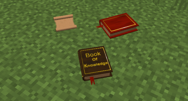 Books and Scroll