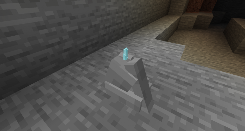 Place for CC. Possible found in Ilum Caves. It can only be broken with a pickaxe. A cyber crystal drops out