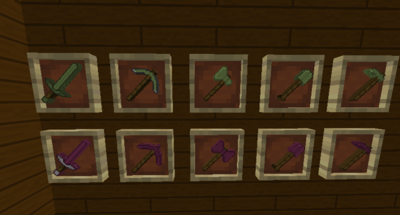 Harnite and Purple Iron tools