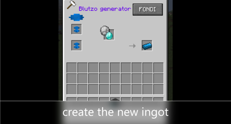 create the new ingot
