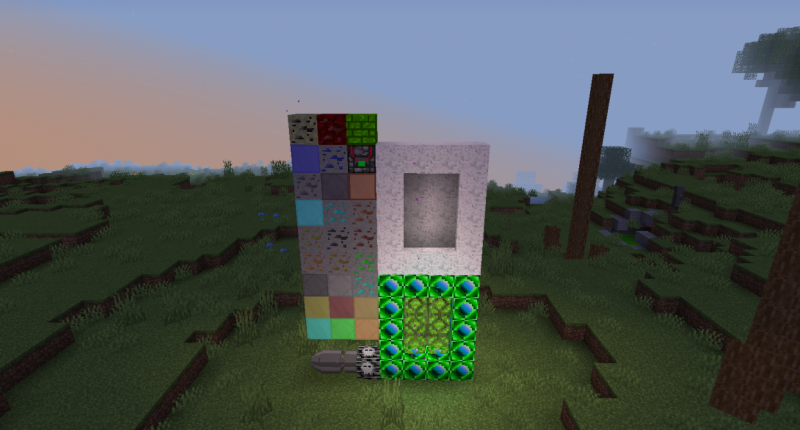 both portals and the ores and there corresponding blocks + the bombs and deuteronater