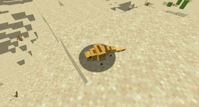 A new mob addition to the game called the Sand Lizard.